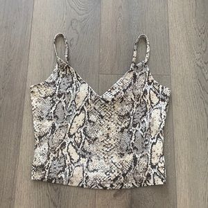 Dynamite Snake Print Tank Crop Top